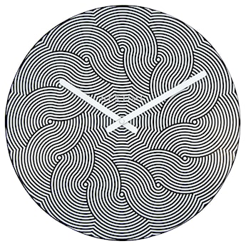 Zegar ścienny Waves 40 cm biało-czarny