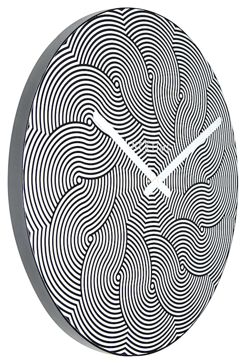 Zegar ścienny Waves 40 cm biało-czarny  - zdjęcie 3