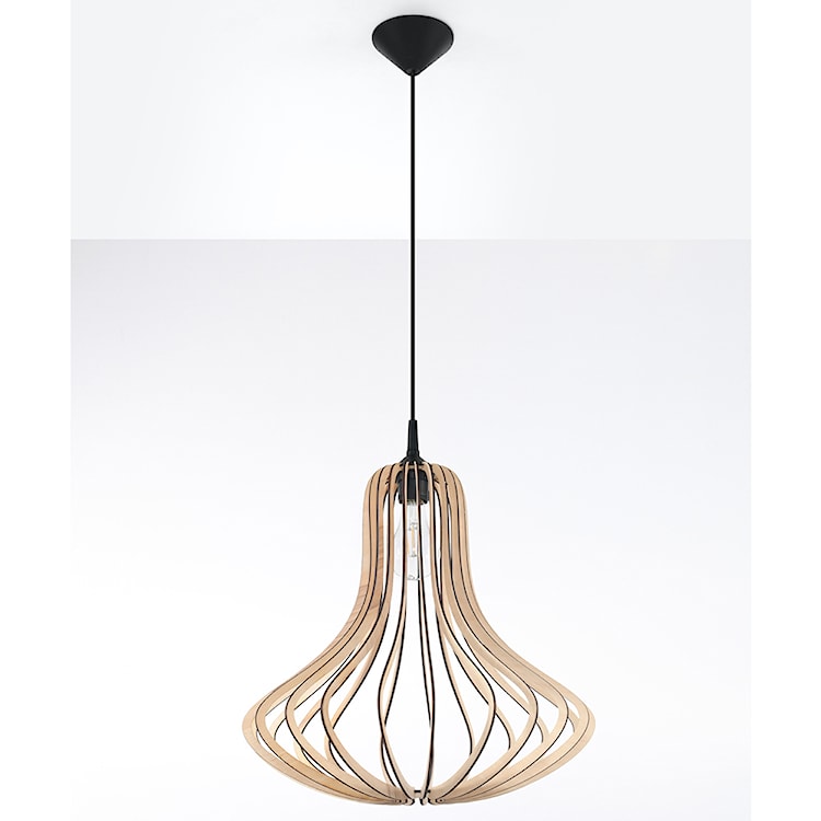 Lampa wisząca Epella drewniana średnica 41 cm  - zdjęcie 6