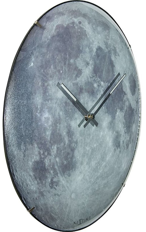 Zegar ścienny Moon Dome średnica 35 cm szary fluorescencyjny  - zdjęcie 3