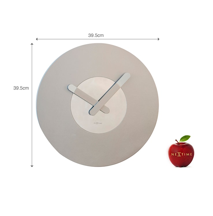 Zegar ścienny In Touch 40 cm srebrny  - zdjęcie 10