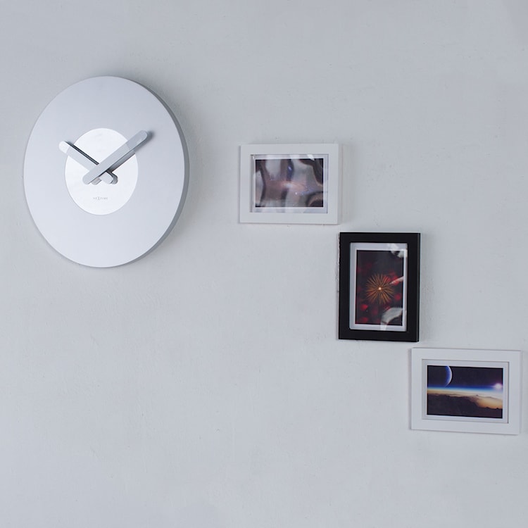 Zegar ścienny In Touch 40 cm srebrny  - zdjęcie 2