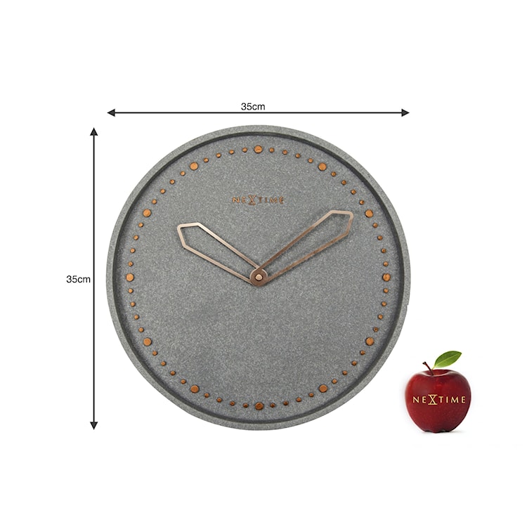 Zegar ścienny Cross 35 cm szary  - zdjęcie 8