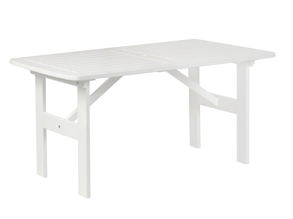 Zestaw mebli ogrodowych Wrotilm drewno sosnowe stół z 4 krzesłami biały  - zdjęcie 2