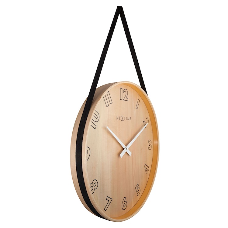 Zegar ścienny Loop 40 cm jasnobrązowy  - zdjęcie 4