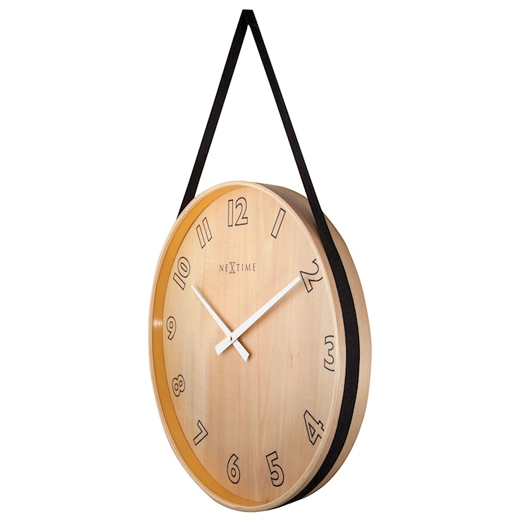 Zegar ścienny Loop 40 cm jasnobrązowy  - zdjęcie 5