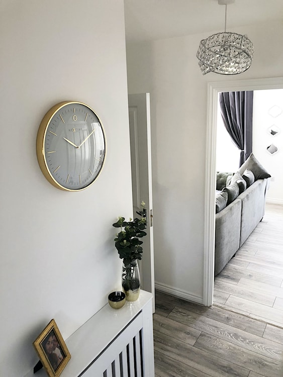 Zegar ścienny Glamour 40 cm biało-złoty  - zdjęcie 3