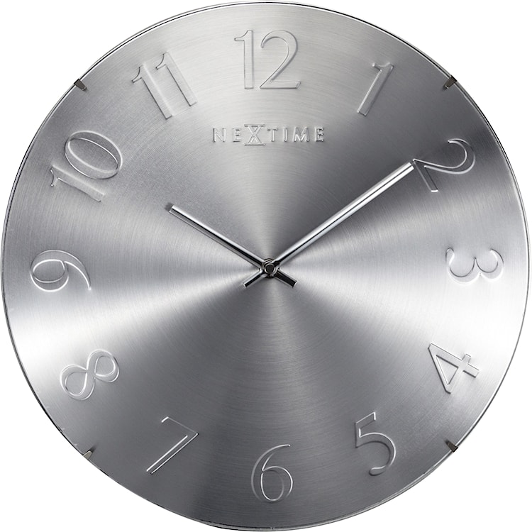 Zegar ścienny Elegant Dome 35 cm srebrny 