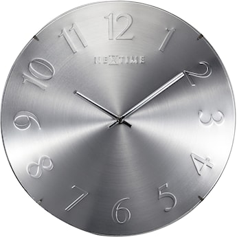Zegar ścienny Elegant Dome 35 cm srebrny