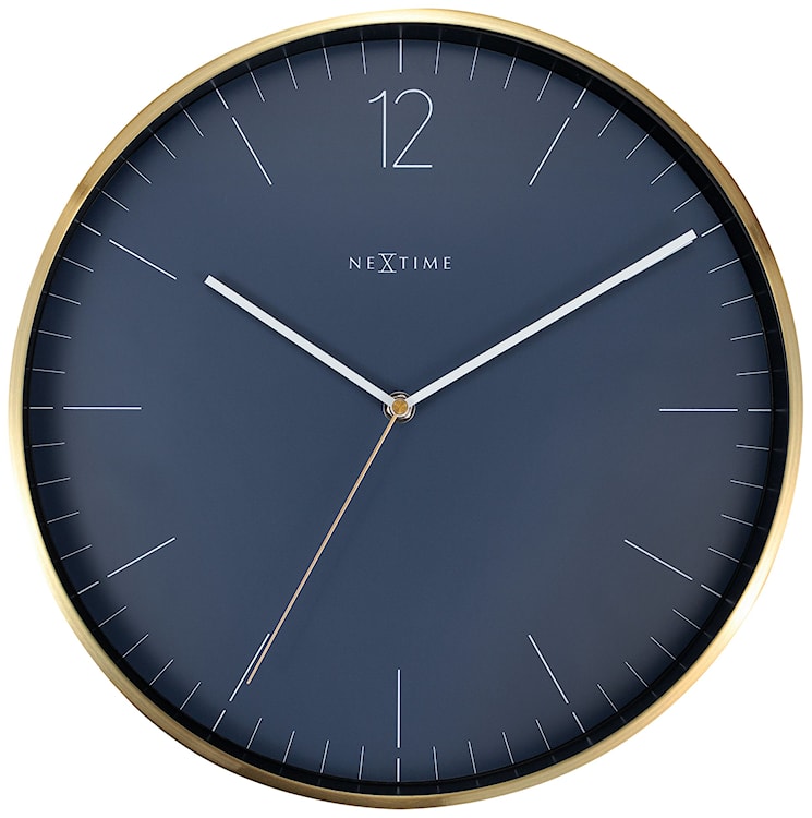 Zegar ścienny Essential 34 cm granatowo-złoty 