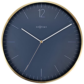 Zegar ścienny Essential 34 cm granatowo-złoty