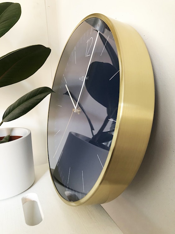 Zegar ścienny Essential 34 cm granatowo-złoty  - zdjęcie 4