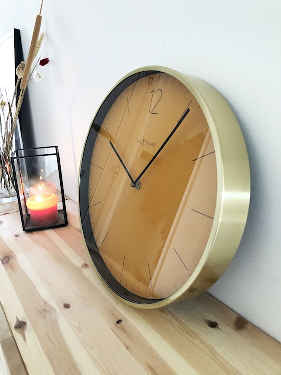 Zegar ścienny Essential 34 cm pomarańczowo-złoty  - zdjęcie 4