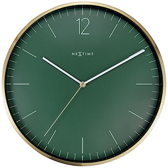 Zegar ścienny Essential 34 cm zielono-złoty