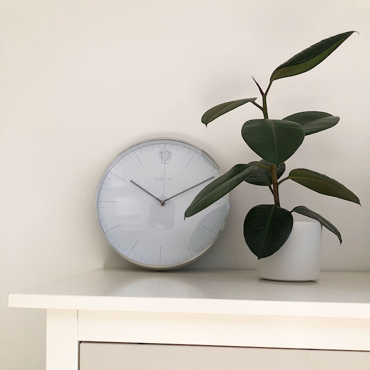Zegar ścienny Essential 34 cm biało-srebrny  - zdjęcie 3