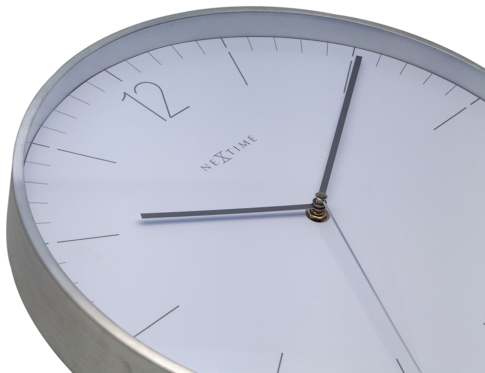 Zegar ścienny Essential 34 cm biało-srebrny  - zdjęcie 9