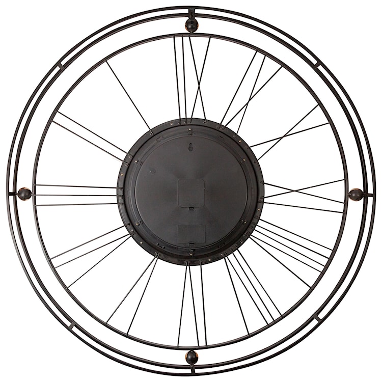 Zegar ścienny Roman Gear 90 cm czarno-złoty  - zdjęcie 7