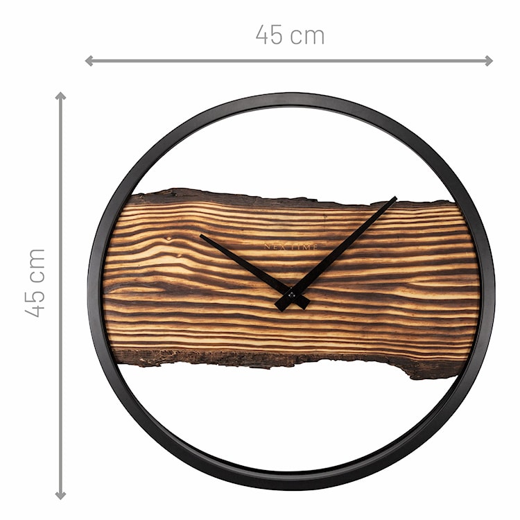 Zegar ścienny Forest 45 cm brązowo-czarny  - zdjęcie 7