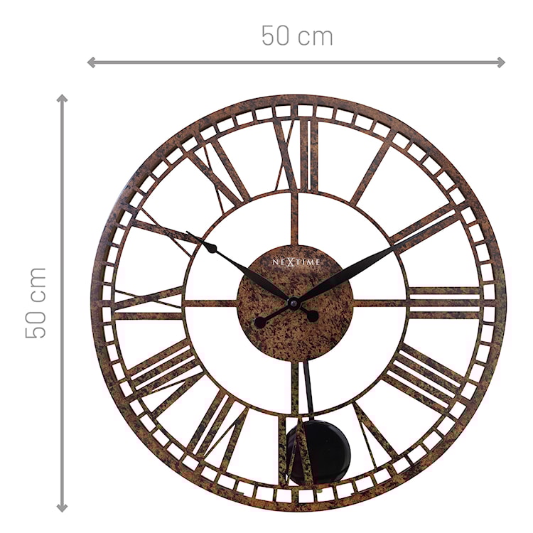 Zegar ścienny London 50 cm brązowy  - zdjęcie 7