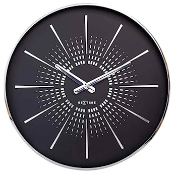 Zegar ścienny Excentric 40 cm czarno-srebrny