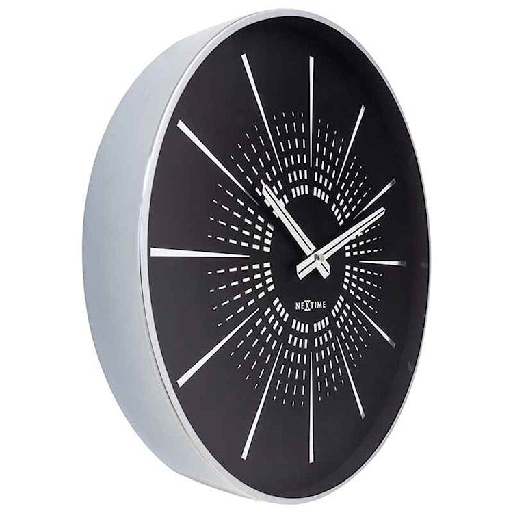 Zegar ścienny Excentric 40 cm czarno-srebrny  - zdjęcie 2