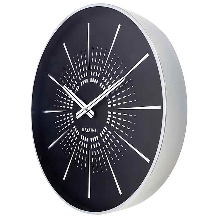 Zegar ścienny Excentric 40 cm czarno-srebrny  - zdjęcie 3