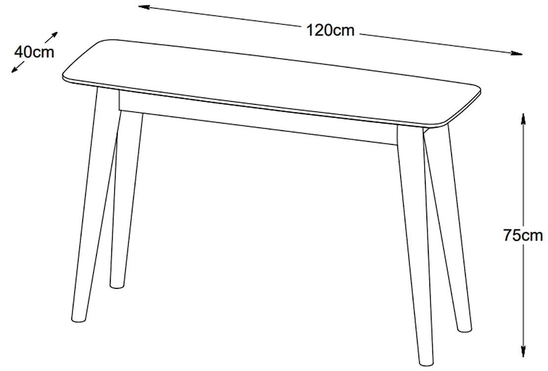 Konsola Tivelse 120 cm dąb naturalny  - zdjęcie 2