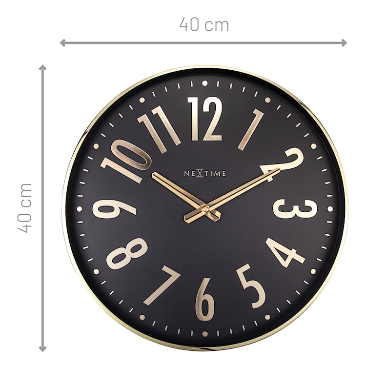 Zegar ścienny Alchemy 40 cm złoto-czarny  - zdjęcie 7