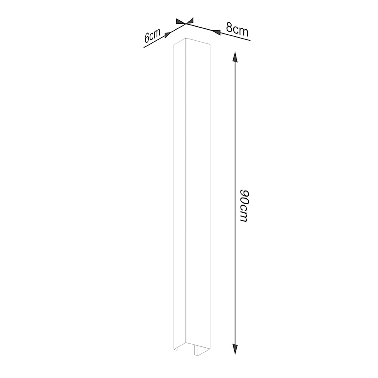 Kinkiet Freya 90 cm biały  - zdjęcie 7