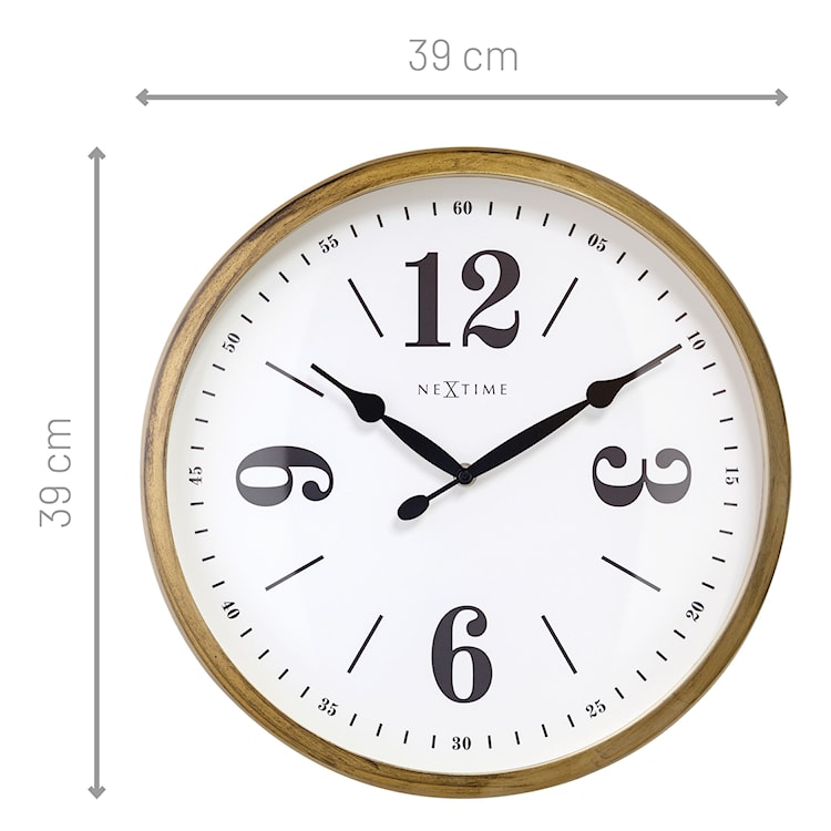 Zegar ścienny Classic 39 cm biało-złoty  - zdjęcie 7