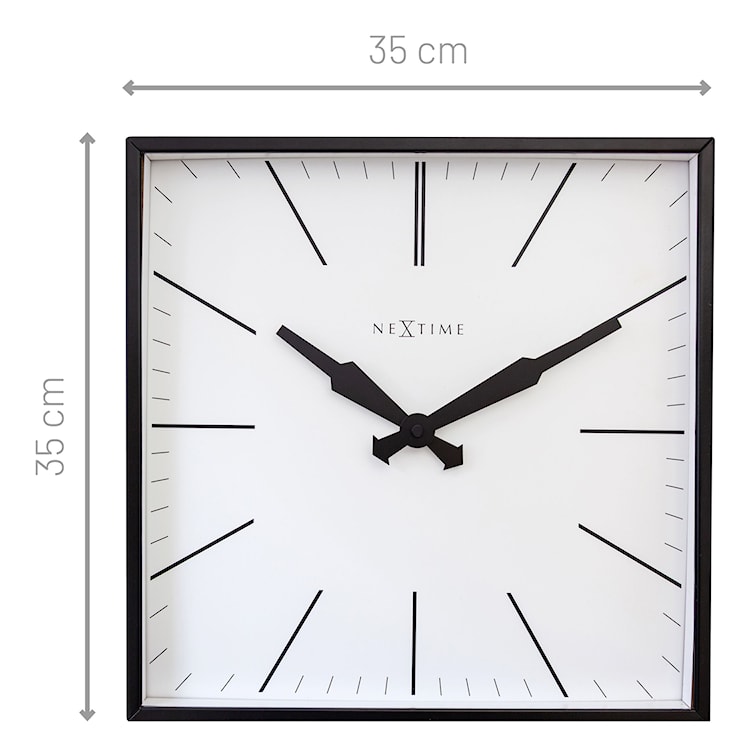 Zegar ścienny Be Square 35 cm czarno-biały  - zdjęcie 7