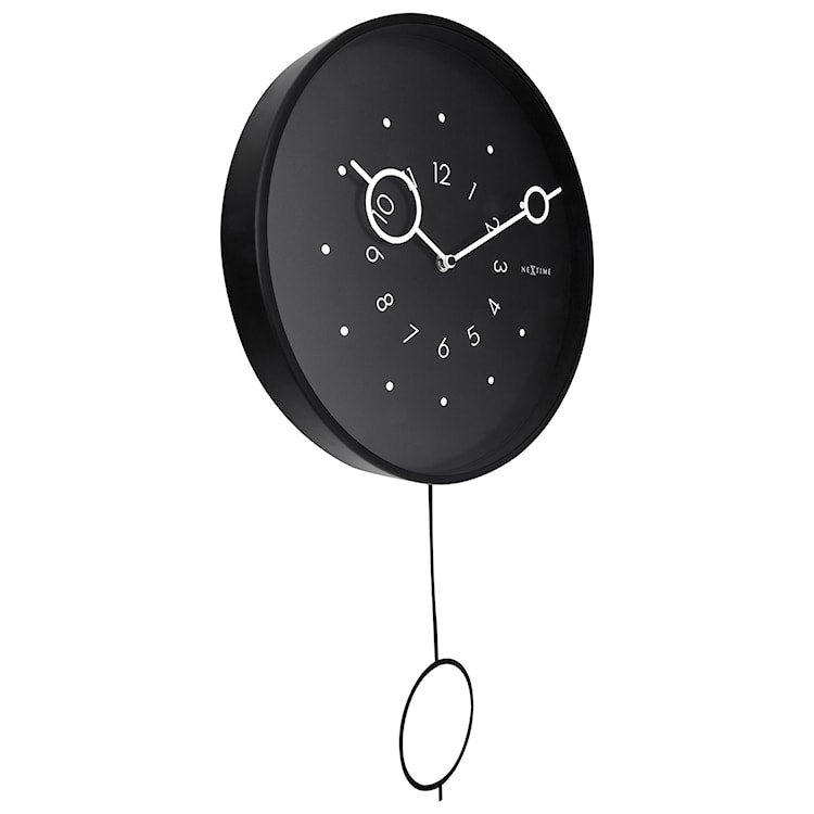 Zegar ścienny Loop 35 cm czarny  - zdjęcie 3
