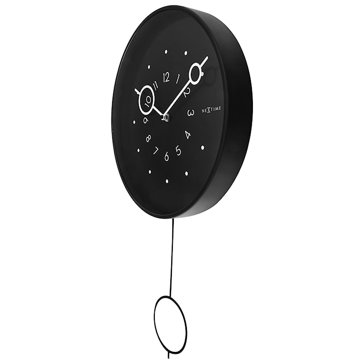 Zegar ścienny Loop 35 cm czarny  - zdjęcie 4