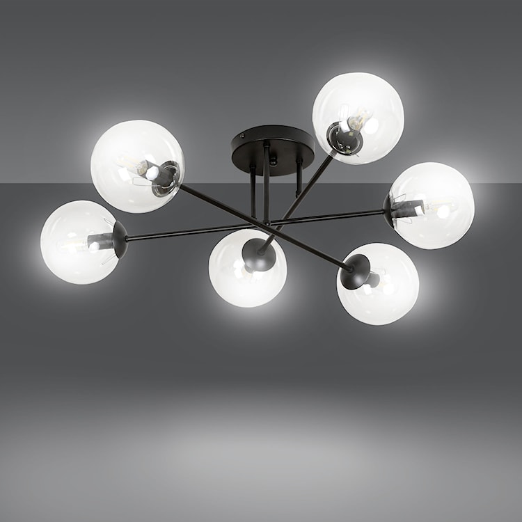 Lampa sufitowa Minturno transparentna x6  - zdjęcie 5