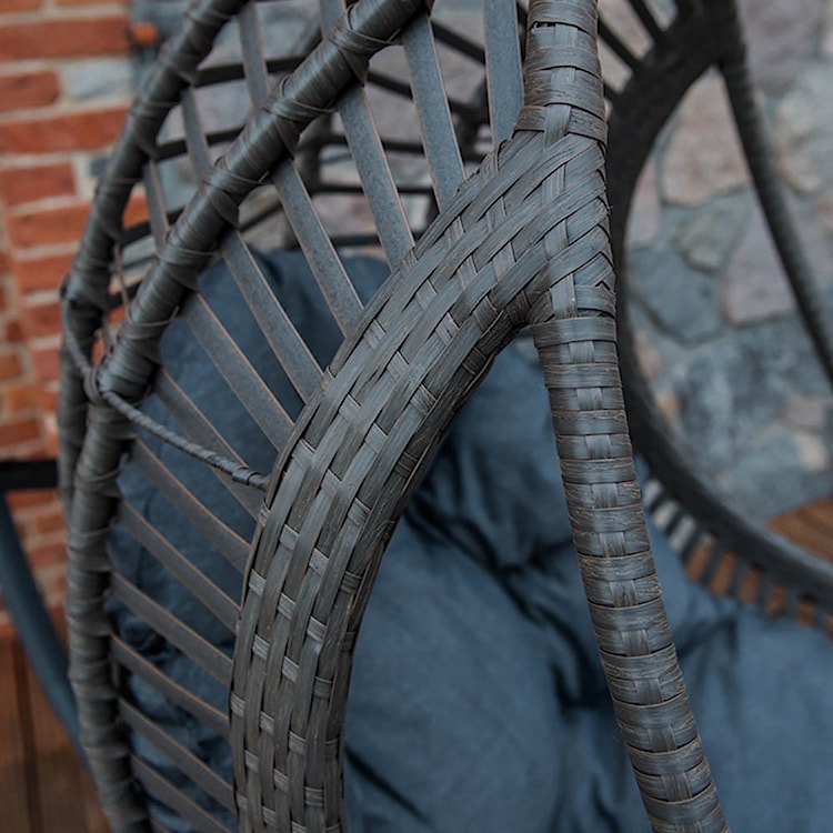 Fotel wiszący ogrodowy Noler kokon bujany szary  - zdjęcie 9