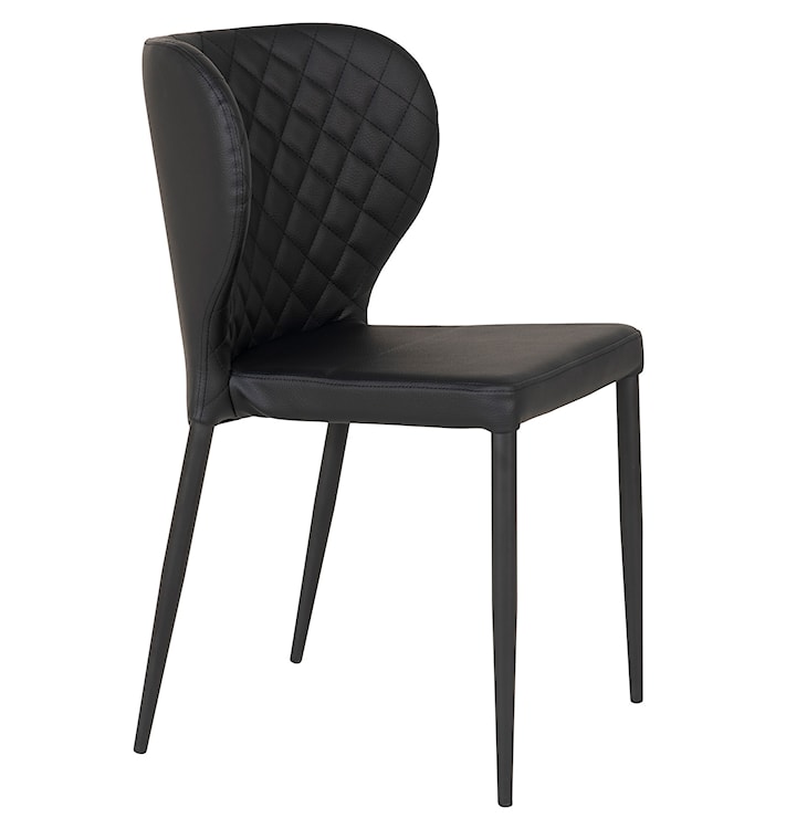 Krzesło tapicerowane Malited czarna ekoskóra  - zdjęcie 6