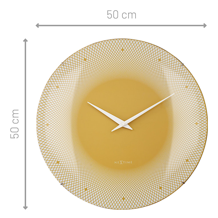 Zegar ścienny Deep 50 cm żółty  - zdjęcie 7