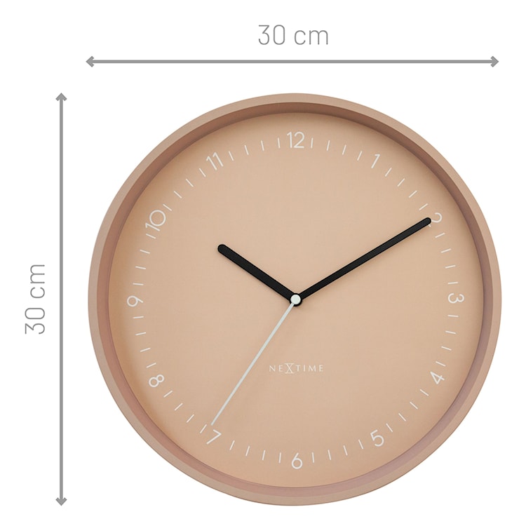 Zegar ścienny Berlin 30 cm różowy  - zdjęcie 9