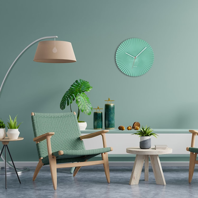 Zegar ścienny Mousse 40 cm zielony  - zdjęcie 2