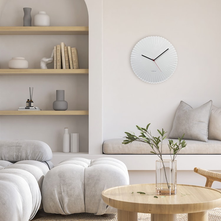 Zegar ścienny Mousse 40 cm biały  - zdjęcie 2