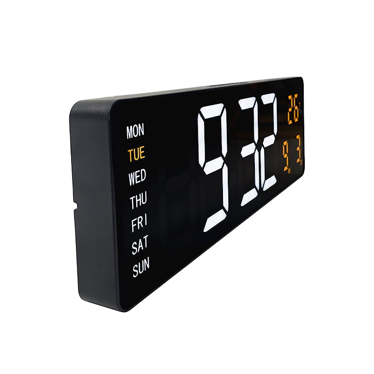 Zegar ścienny Super Digi 39x13 cm czarny  - zdjęcie 5