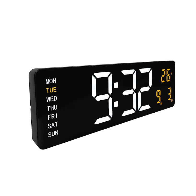 Zegar ścienny Super Digi 39x13 cm czarny  - zdjęcie 6