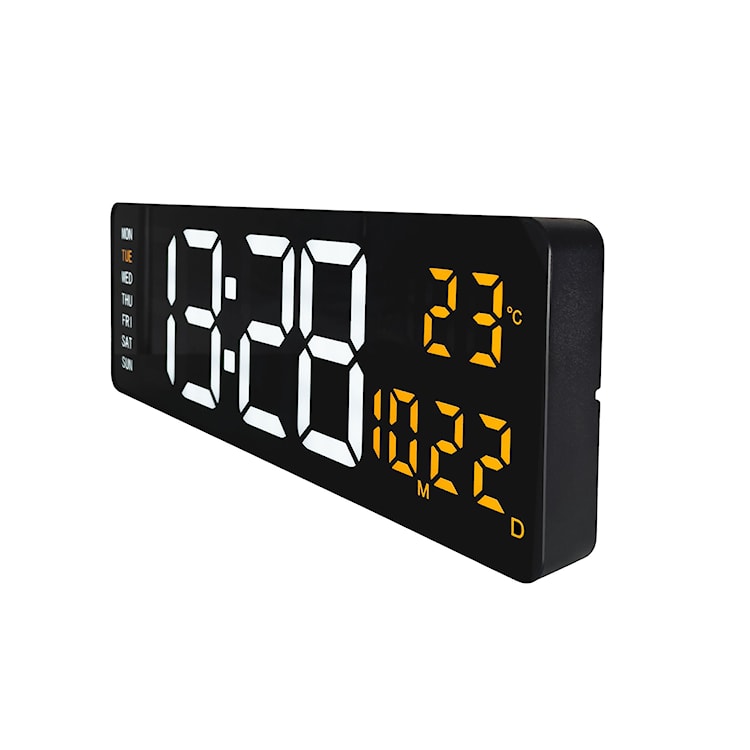 Zegar ścienny Super Digi 39x13 cm czarny  - zdjęcie 7