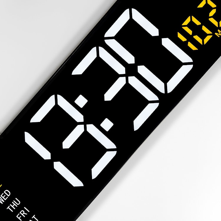 Zegar ścienny Super Digi 39x13 cm czarny  - zdjęcie 4