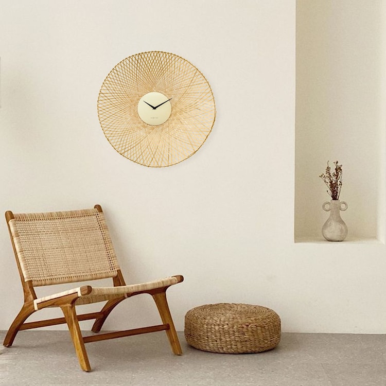 Zegar ścienny Bamboo 60 cm jasnobrązowy  - zdjęcie 2