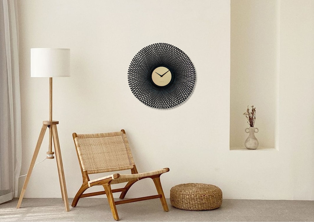 Zegar ścienny Bamboo 60 cm czarny  - zdjęcie 2