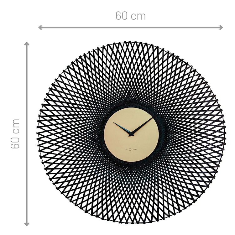 Zegar ścienny Bamboo 60 cm czarny  - zdjęcie 9
