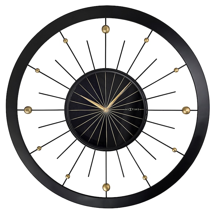Zegar ścienny Orbit 90 cm czarno-złoty 