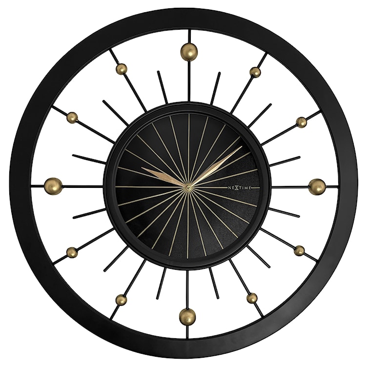 Zegar ścienny Orbit 60 cm czarno-złoty 