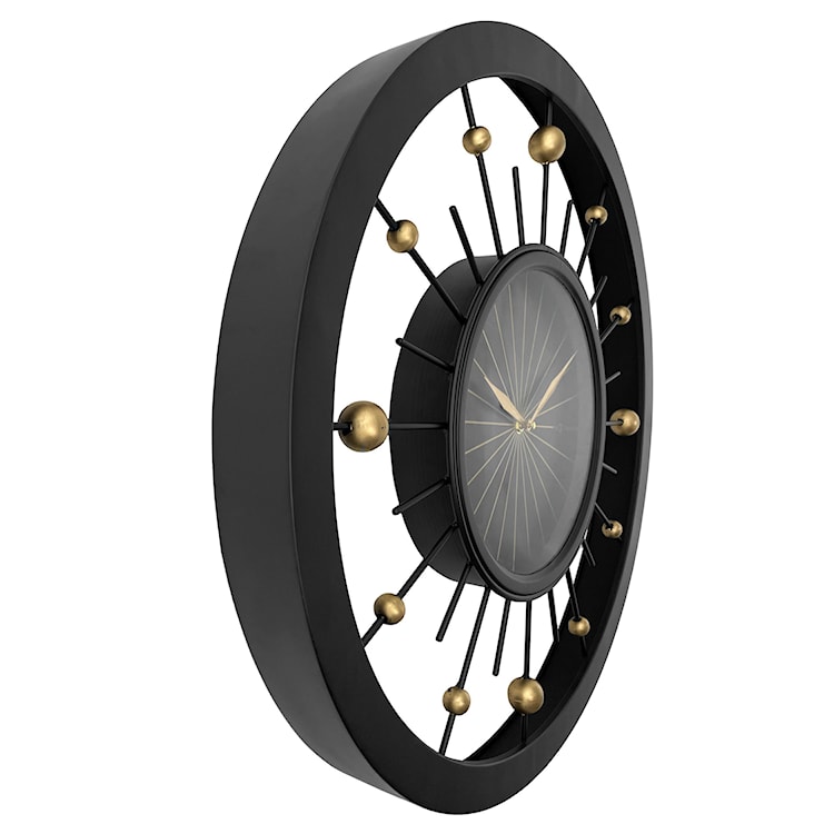 Zegar ścienny Orbit 60 cm czarno-złoty  - zdjęcie 3